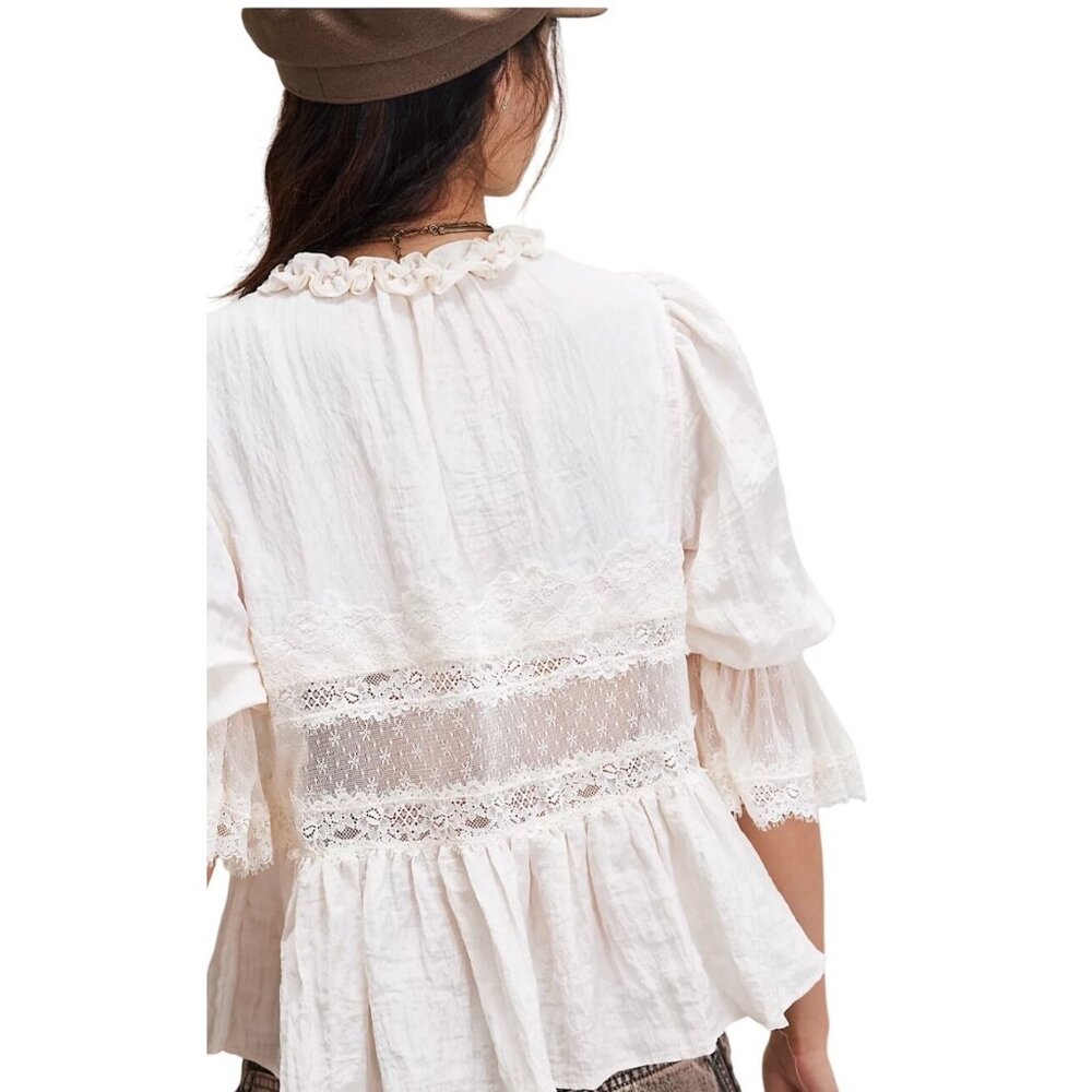 Free People Forever Young Bed Jacket – White Alyssum Size XS New - Picture 6 of 16